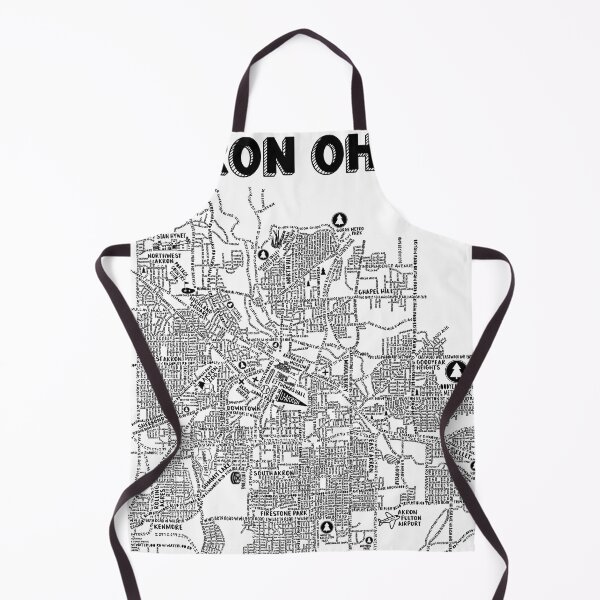 Item preview, Akron Ohio Street Map  designed and sold by fiberandgloss.