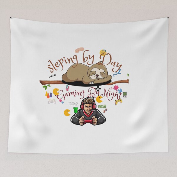 Item preview, sleeping by day gaming by night designed and sold by smilup.
