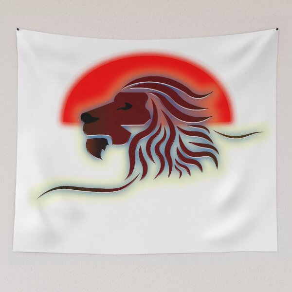 Item preview, A red lion awake at sunset designed and sold by Bigrow.