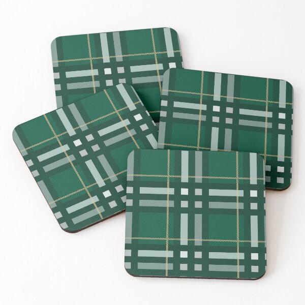 Item preview, Tartan Scottish Plaid Dark Green with Tan Stripes designed and sold by 69Designs-MP.
