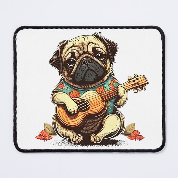 Item preview, Cute Pug Dog Playing Ukulele designed and sold by JackCurtis1991.