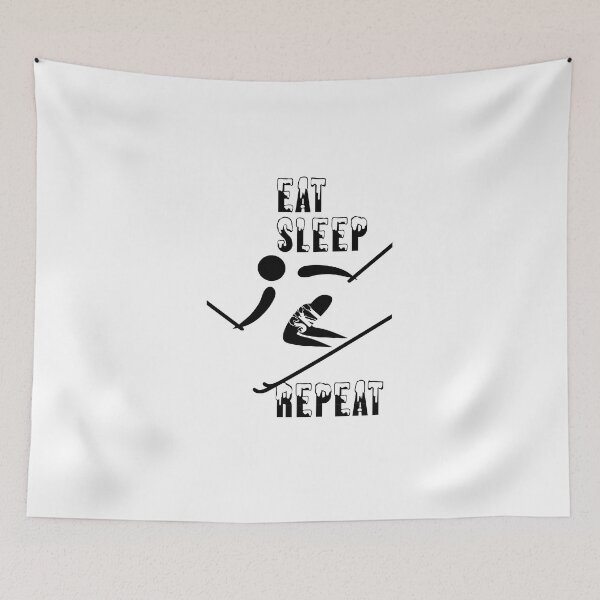 Item preview, Eat Sleep Ski Repeat designed and sold by CrafTeeMrsB.