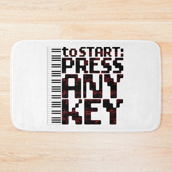 Item preview, PIANO KEYBOARD - TO START PRESS ANY KEY black designed and sold by KoolDsignsMUSIC.