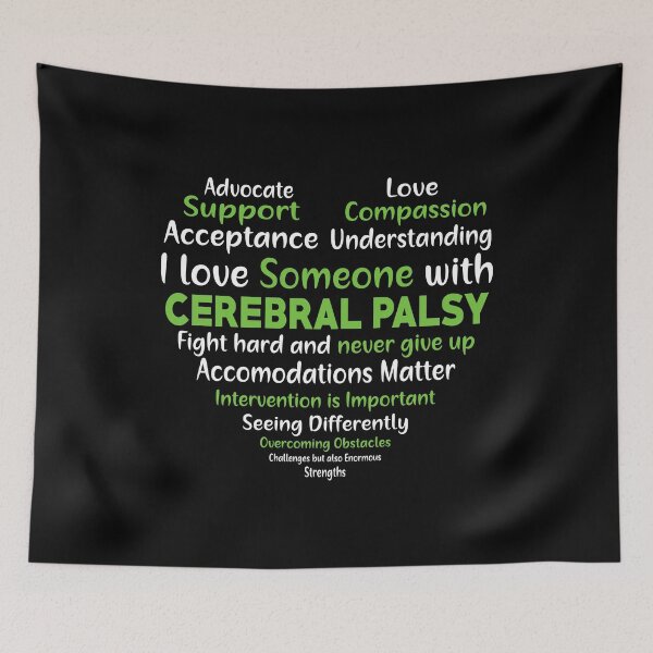 Item preview, Cerebral Palsy Awareness Support Heart designed and sold by Adolfo114.