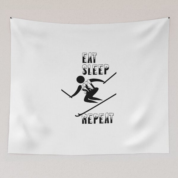 Item preview, Eat Sleep Ski Repeat designed and sold by CrafTeeMrsB.
