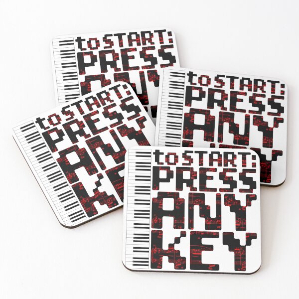 Item preview, PIANO KEYBOARD - TO START PRESS ANY KEY black designed and sold by KoolDsignsMUSIC.