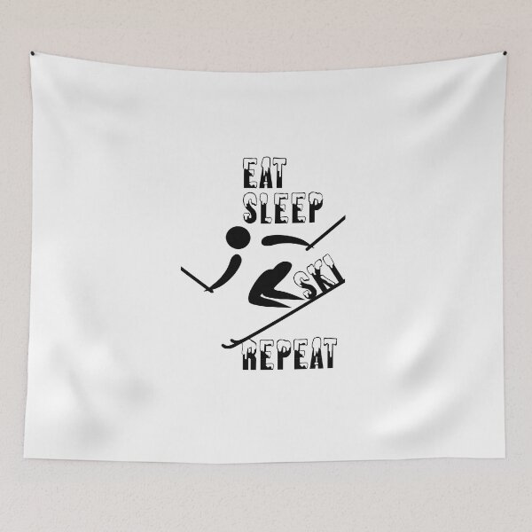 Item preview, Eat Sleep Ski Repeat designed and sold by CrafTeeMrsB.