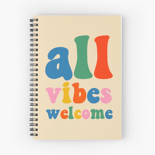 Item preview, All Vibes Welcome Colorful Retro Inclusivity Typography  designed and sold by kierkegaard.