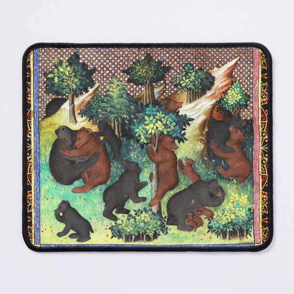 Item preview, BOOK OF HUNTING ,BEARS IN WOODLAND GREENERY Medieval Miniature designed and sold by BulganLumini.