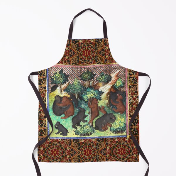 Item preview, BOOK OF HUNTING ,BEARS IN WOODLAND GREENERY Medieval Miniature designed and sold by BulganLumini.