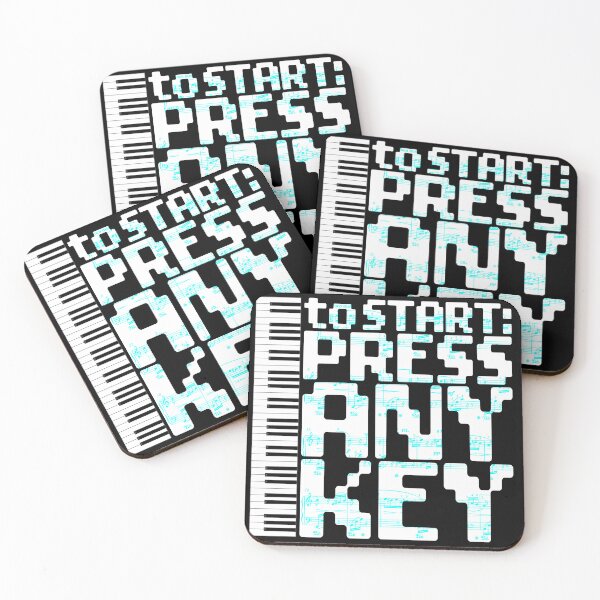 Item preview, PIANO KEYBOARD - TO START PRESS ANY KEY white designed and sold by KoolDsignsMUSIC.