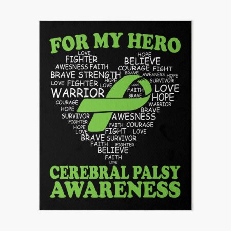 Item preview, For My Hero Cerebral Palsy Awareness Ribbon Heart designed and sold by Adolfo114.