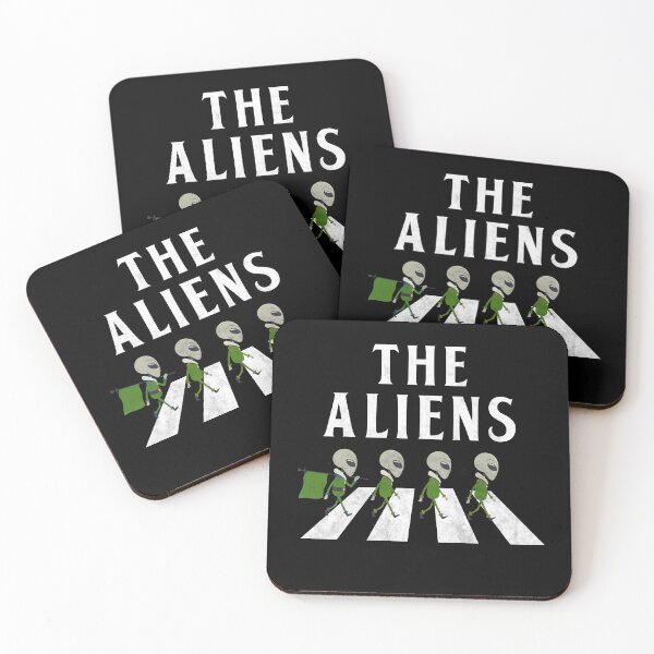 Item preview,  Aliens crossing road Funny Musician Aliens Rock  designed and sold by GOODMORNING-ART.