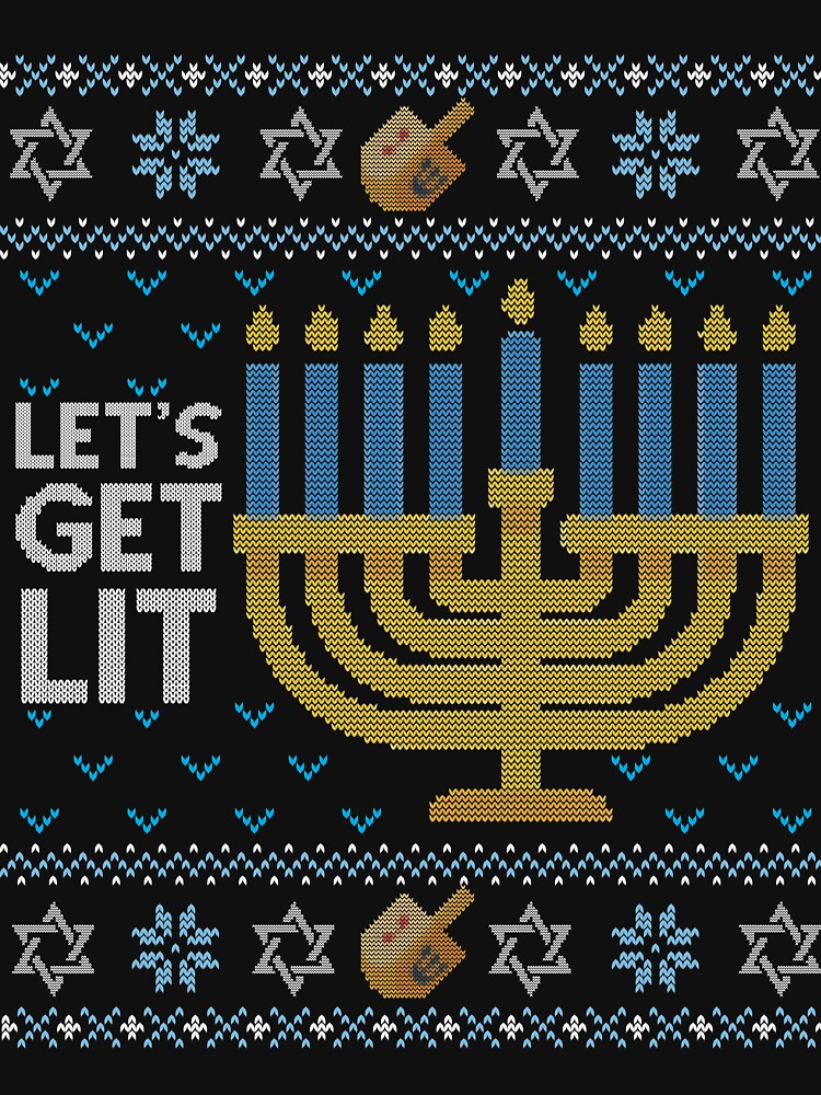 Let's get lit hanukkah sweater best sale