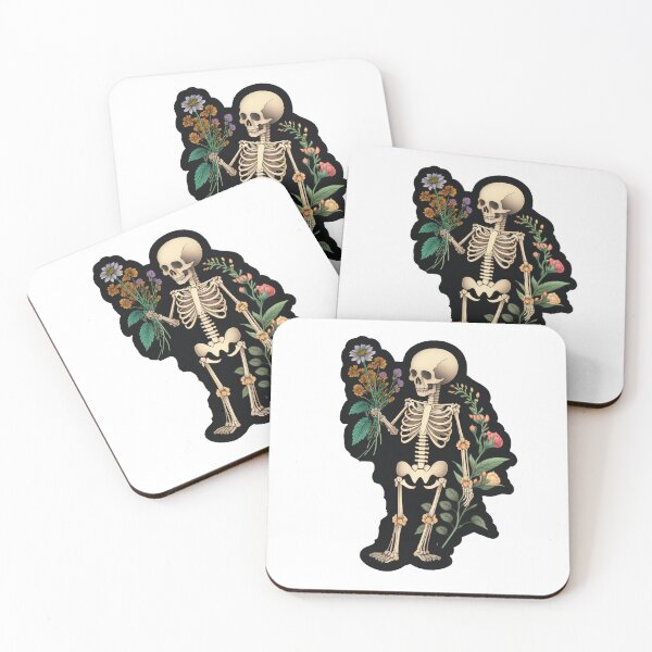 Item preview, Cartoon Skeleton Flower, Sticker designed and sold by SkullandKitten.