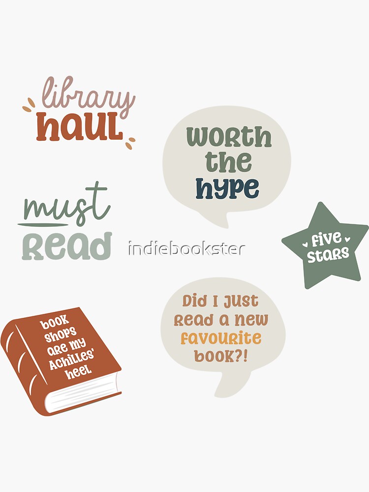 Reading journal stickers” Sticker for Sale by indiebookster
