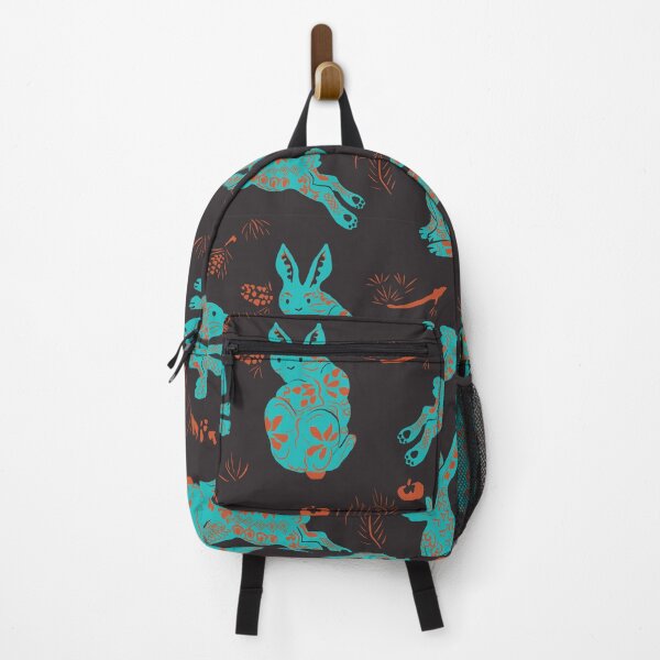 Item preview, Papercut Bunnies: Turquoise-Tangerine on Raisin designed and sold by chueok-studio.