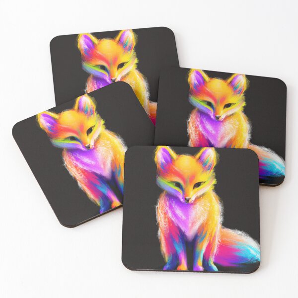 Item preview, Fox Looking Cute with rainbow colors designed and sold by phillipbooth.