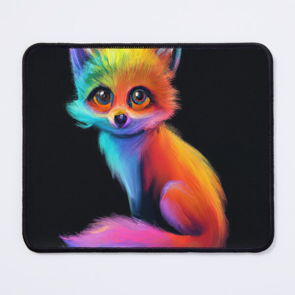 Item preview, Fox Looking Cute with rainbow colors designed and sold by phillipbooth.