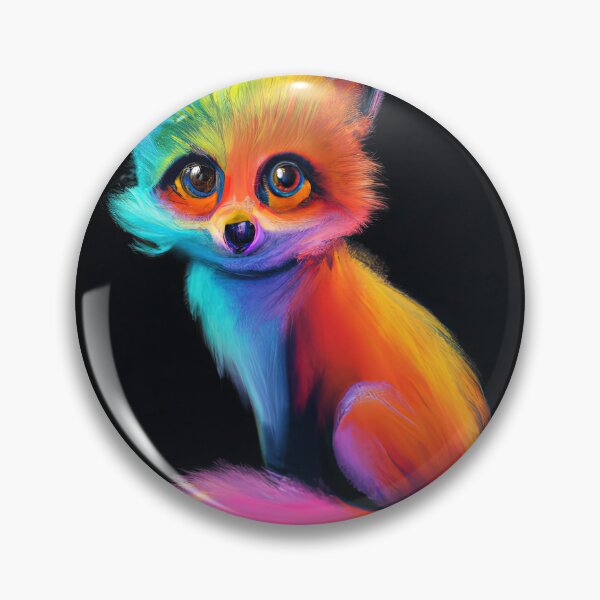 Item preview, Fox Looking Cute with rainbow colors designed and sold by phillipbooth.