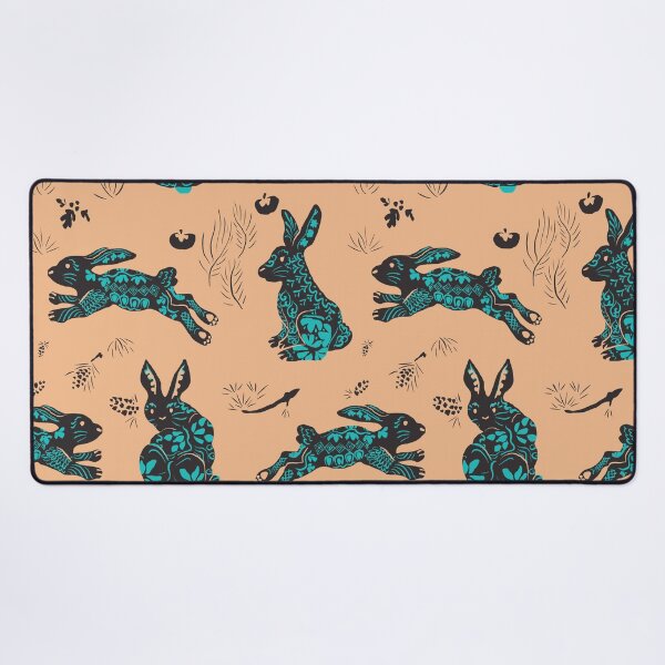 Item preview, Papercut Bunnies: Raisin-Turquoise on Pear designed and sold by chueok-studio.