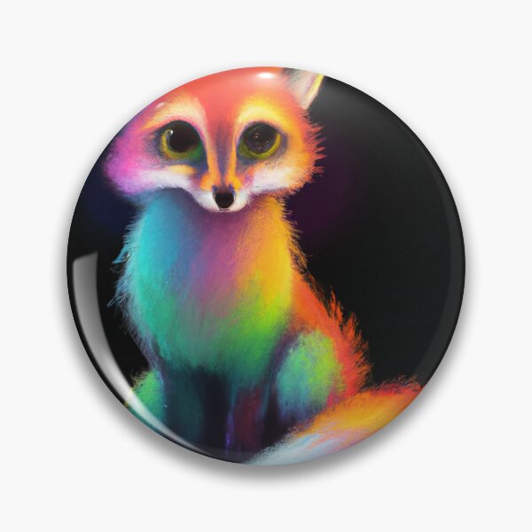 Item preview, Fox Looking Cute with rainbow colors designed and sold by phillipbooth.