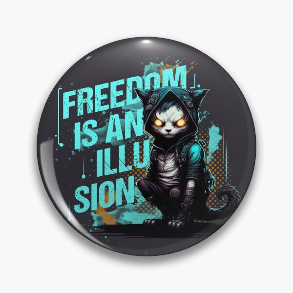 Item preview, Cyberspace Cat Freedom is an Illusion Dark Background designed and sold by Shaani.