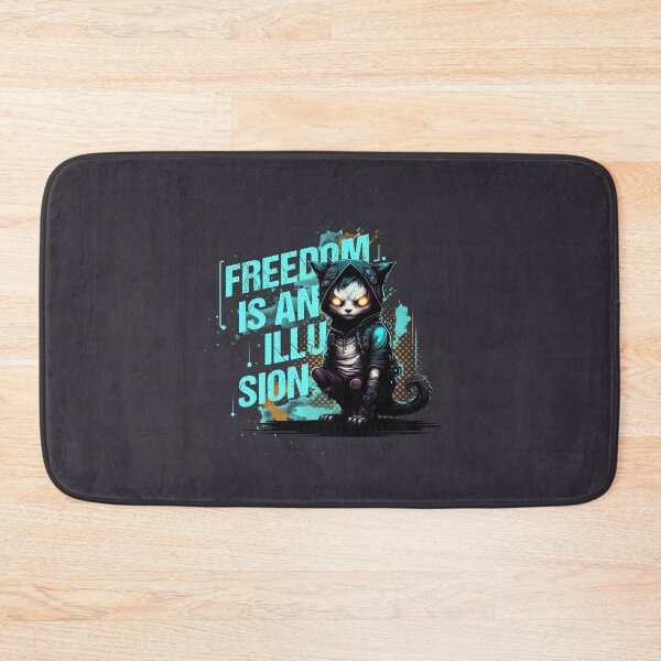 Item preview, Cyberspace Cat Freedom is an Illusion Dark Background designed and sold by Shaani.