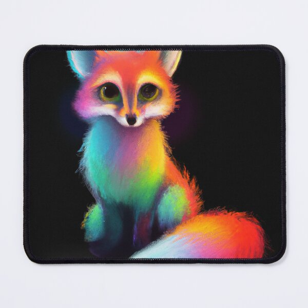 Item preview, Fox Looking Cute with rainbow colors designed and sold by phillipbooth.