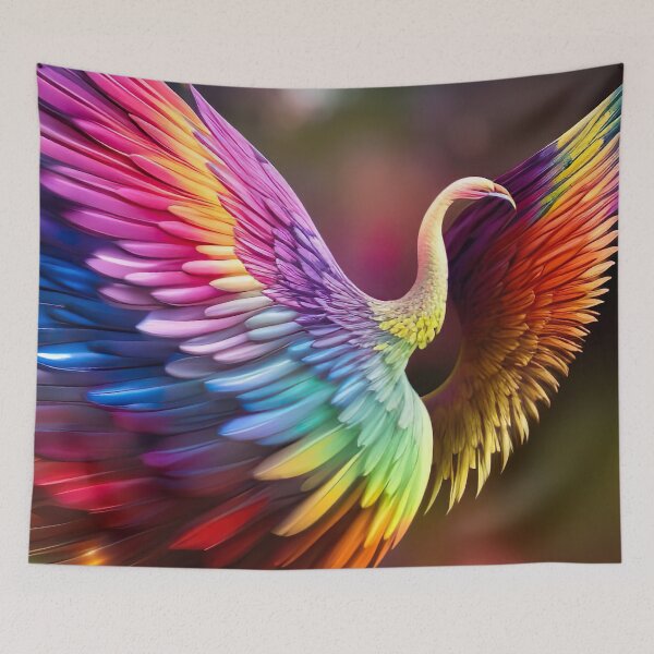 Item preview, Rainbow fantasy bird designed and sold by moonspirits.