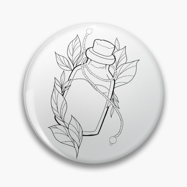 Item preview, potion bottle (line art) designed and sold by Cecilia Yamashita.
