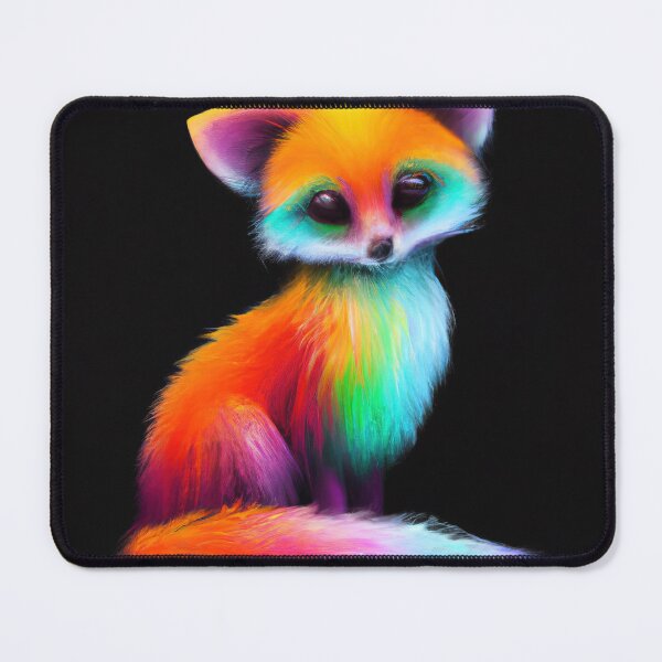 Item preview, Fox Looking Cute with rainbow colors designed and sold by phillipbooth.