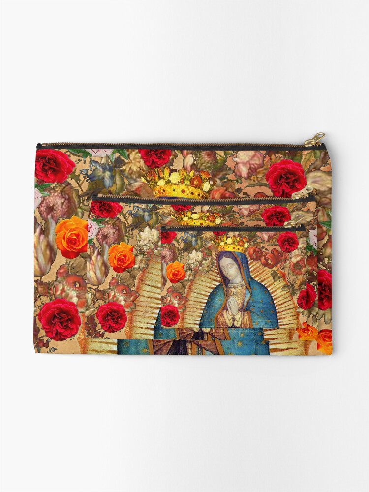 Disover Our Lady of Guadalupe Virgin Mary Catholic Mexico Makeup Bag