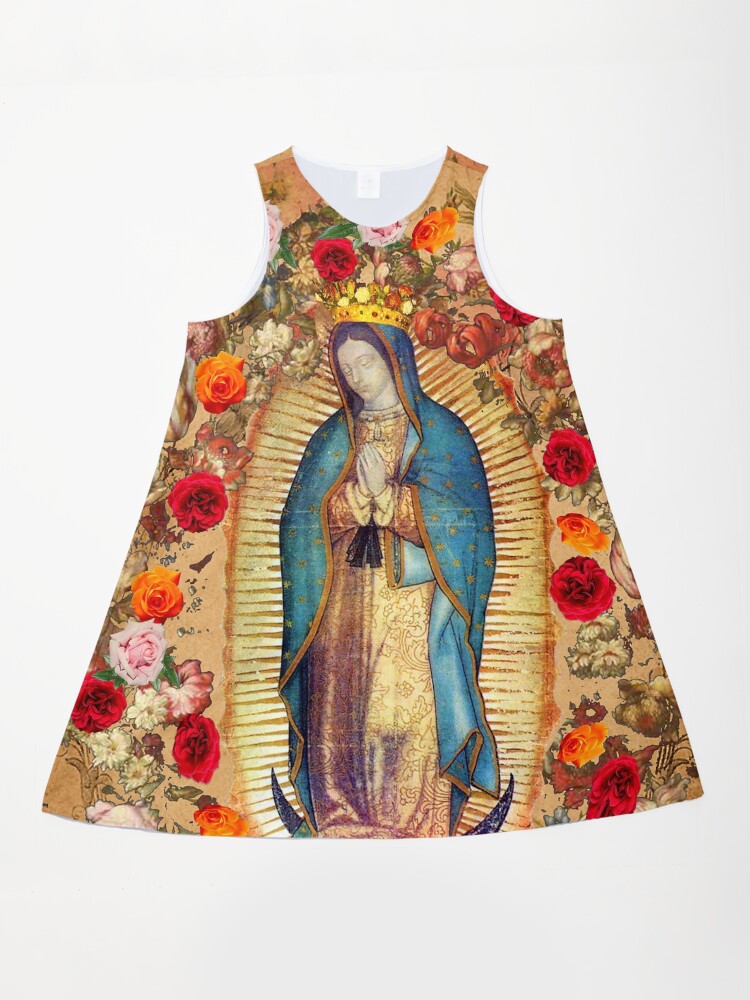 Our Lady of Guadalupe Virgin Mary Catholic Mexico Our Lady of Guadalupe A-Line Dress