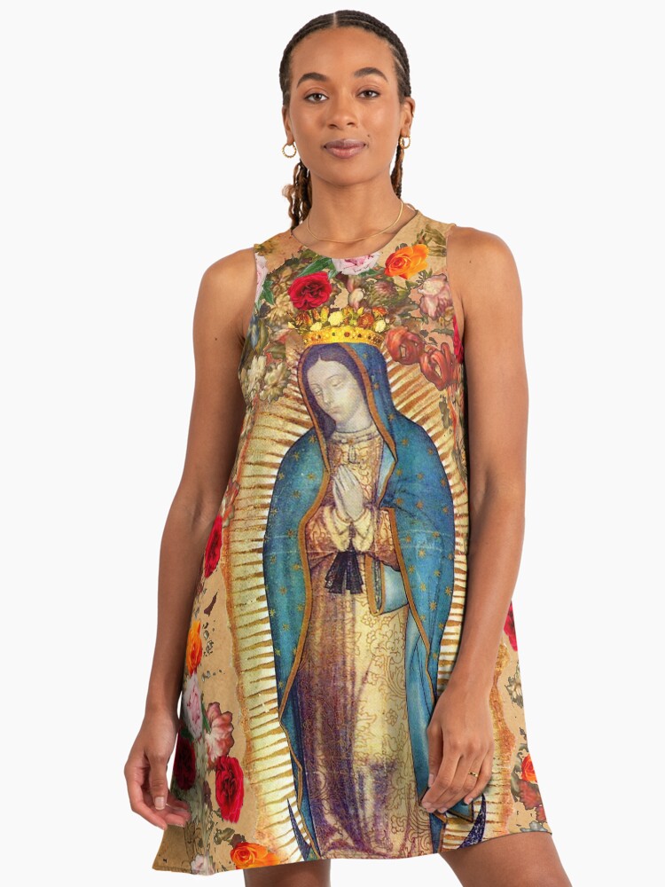 Our Lady Of Guadalupe Virgin Mary Catholic Mexico Our Lady Of Guadalupe A-Line Dress Our Lady Of Guadalupe Virgin Mary Catholic Mexico Our Lady Of Guadalupe A-Line Dress