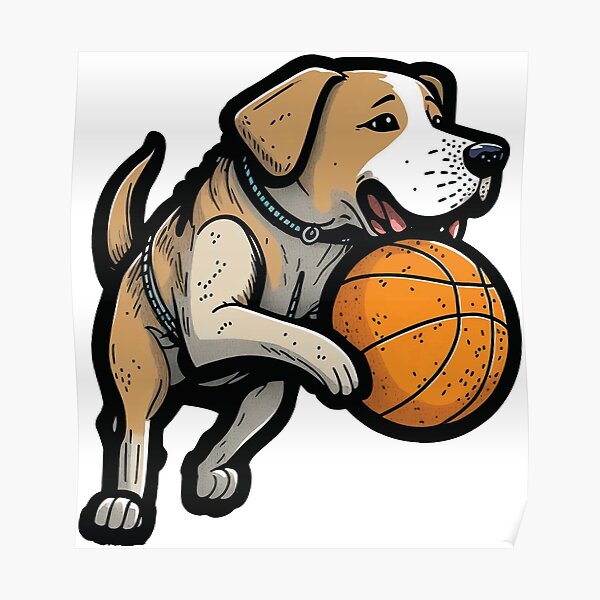 Basketball Pet Dog Head Painting