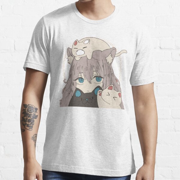 Genetically Engineered Catgirls For Domestic Ownership! T Shirt DIY Cotton  Big Size S-6xl Cat Girl Catgirl Cute Blue Ears Cat - AliExpress