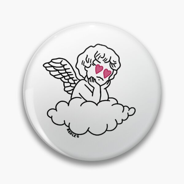 Item preview, Cloudy Angel (PINK) Sticker designed and sold by redlegliv.