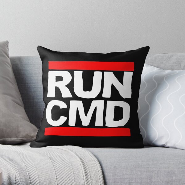 RUN CMD Throw Pillow