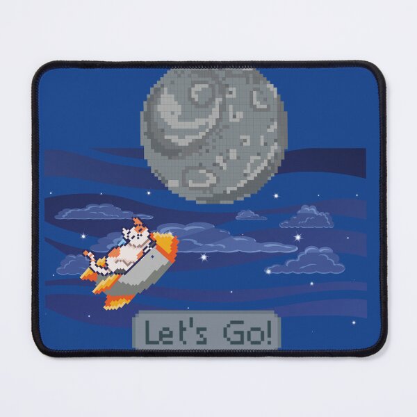 Item preview, Let's Go to the moon! Kitty on a rocket says. designed and sold by Artorioum.