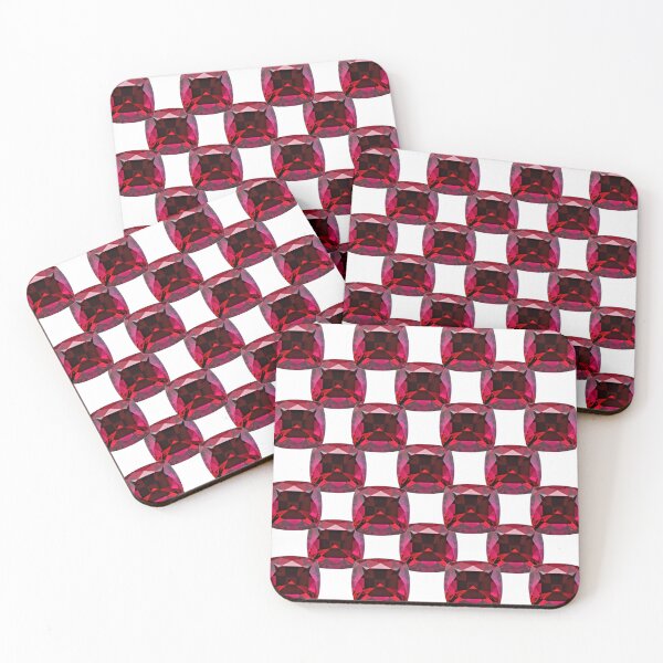 Item preview, JANUARY GARNET GEM BIRTHSTONES PATTERN WHITE ART designed and sold by sharlesart.