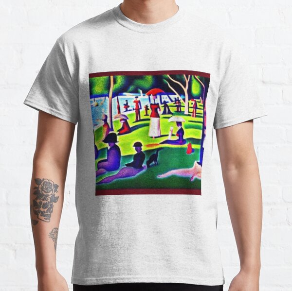 Artificial Intelligence Art Prints. A Sunday Afternoon on the Island of La Grande Jatte Classic T-Shirt