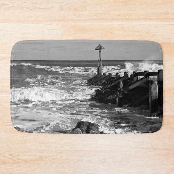 Item preview, Choppy sea and weathered groyne designed and sold by Violaman.