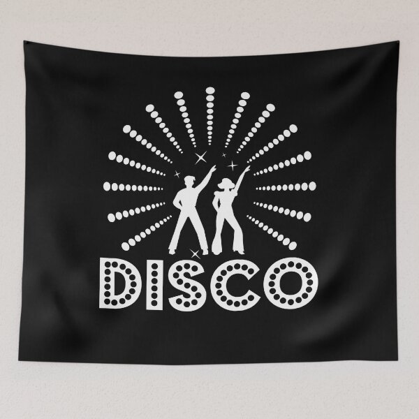 Artikelvorschau, Weiße und schwarze 70er Disco Party - Disco Disko Fashion entworfen und verkauft von SunnyBrand.