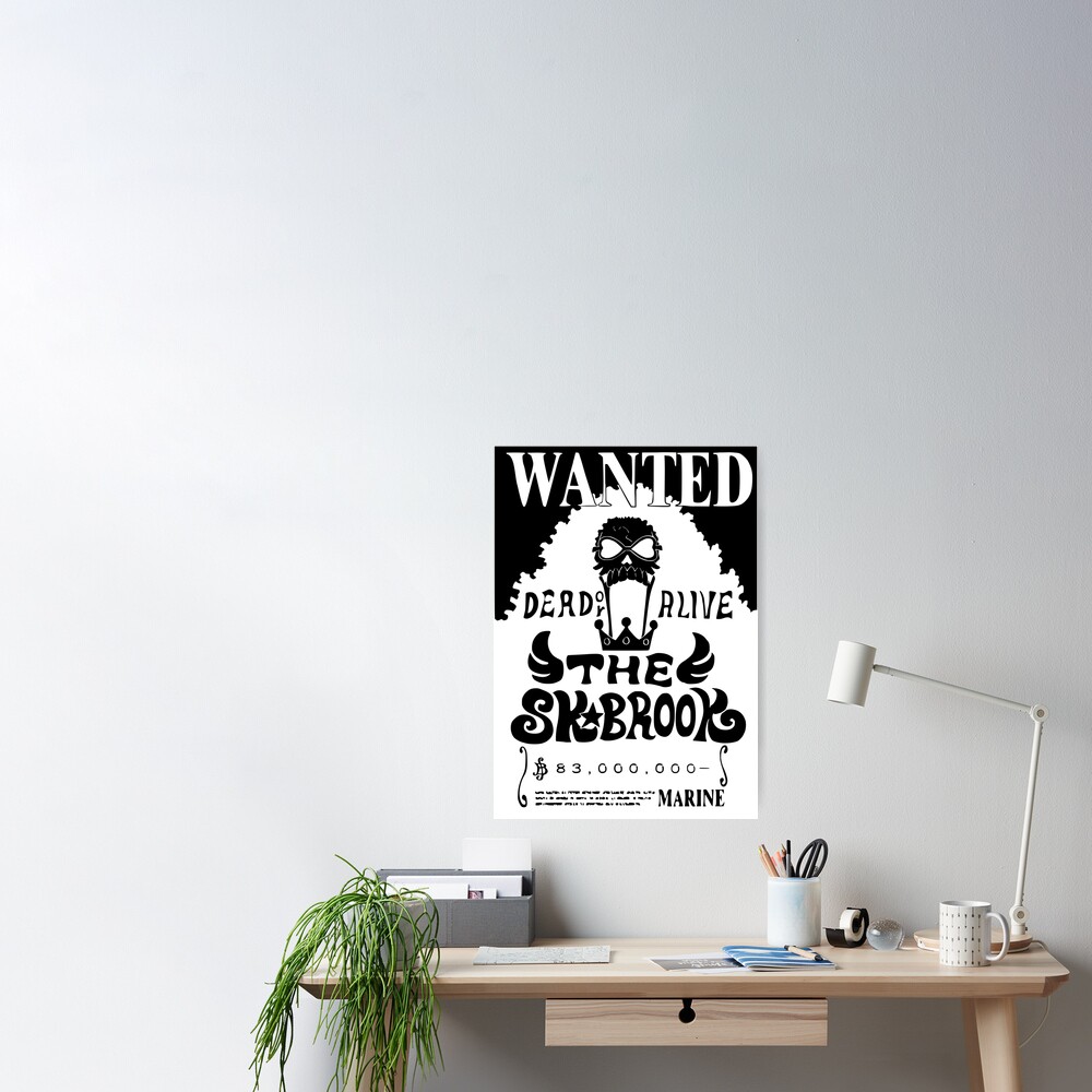 Brook Wanted Poster Black Vector No Background Poster For Sale By Inkstop Redbubble