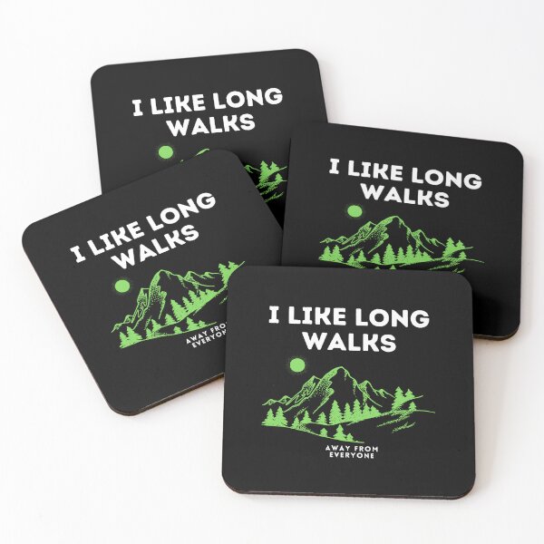 Item preview, I like long walks away from everyone green and white design designed and sold by ANU911.
