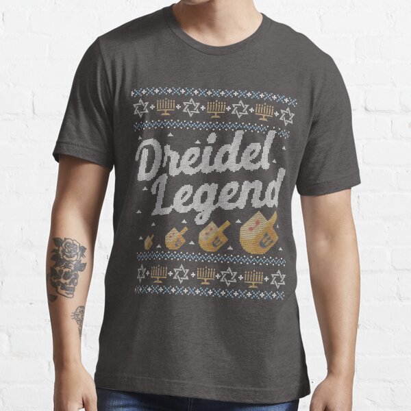  Ugly Hanukkah Sweater Dreidel Legend Jewish Shirt T shirt For Sale 