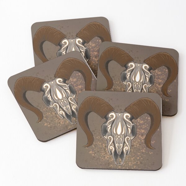 Item preview, Ethereal Ram Skull designed and sold by Weirdstuffshop.