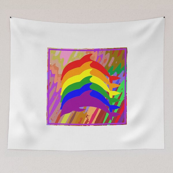 Item preview, Rainbow dolphin designed and sold by Rowbic.