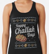 Ugly Hanukkah Sweater, Happy Challah Days, Jewish shirt Women's Tank Top